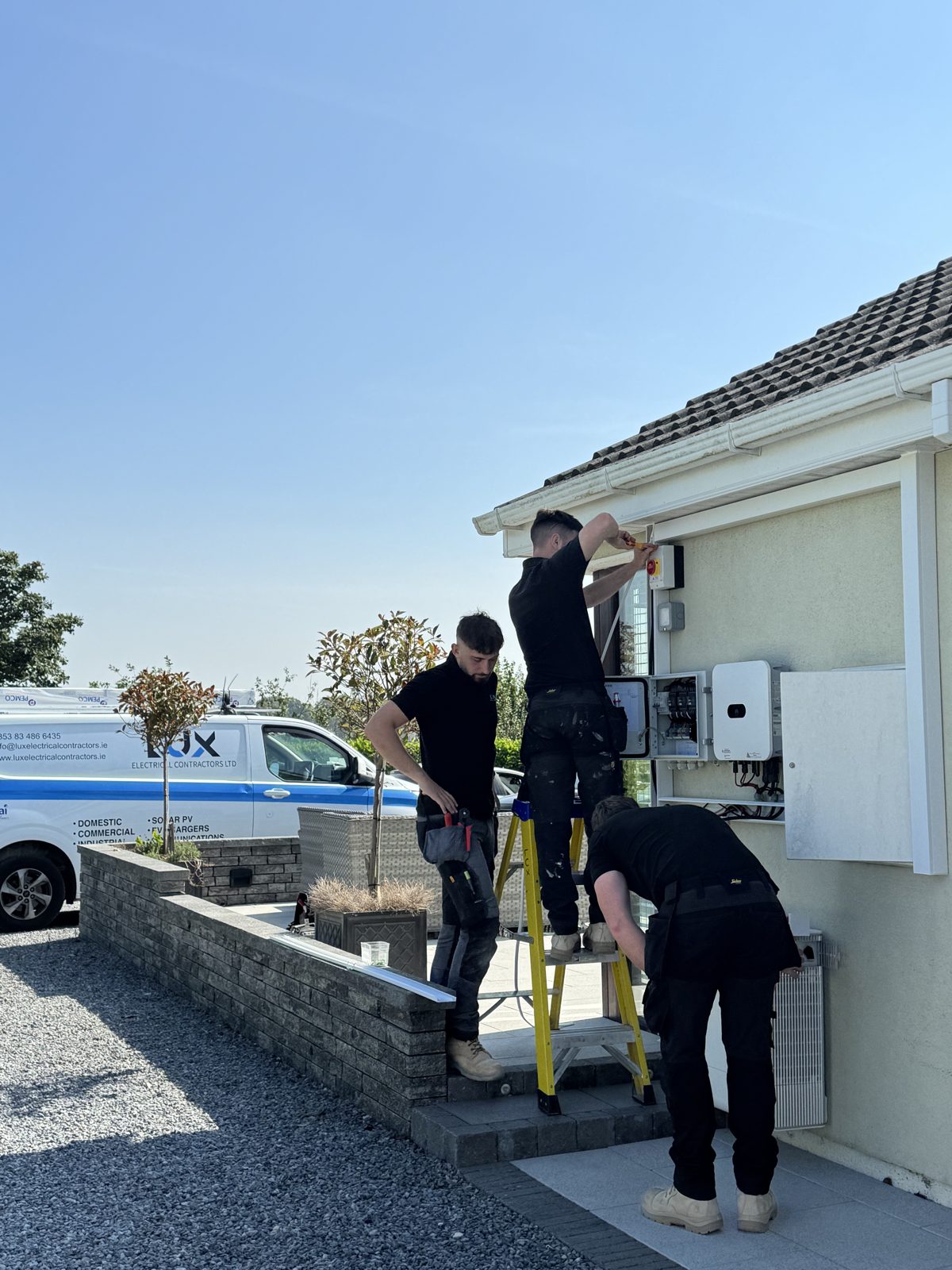 Lux solar installation in progress